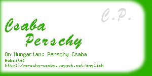 csaba perschy business card